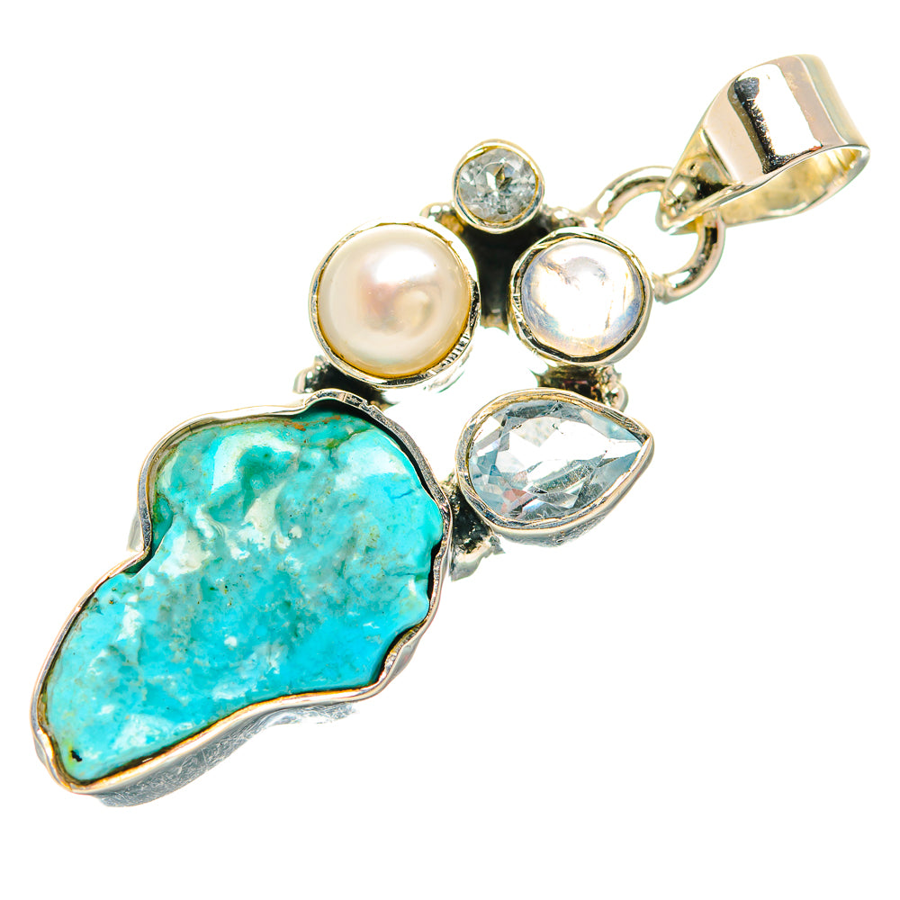 Chrysocolla Pendants handcrafted by Anasilvercos - PD32043 - Photo 2