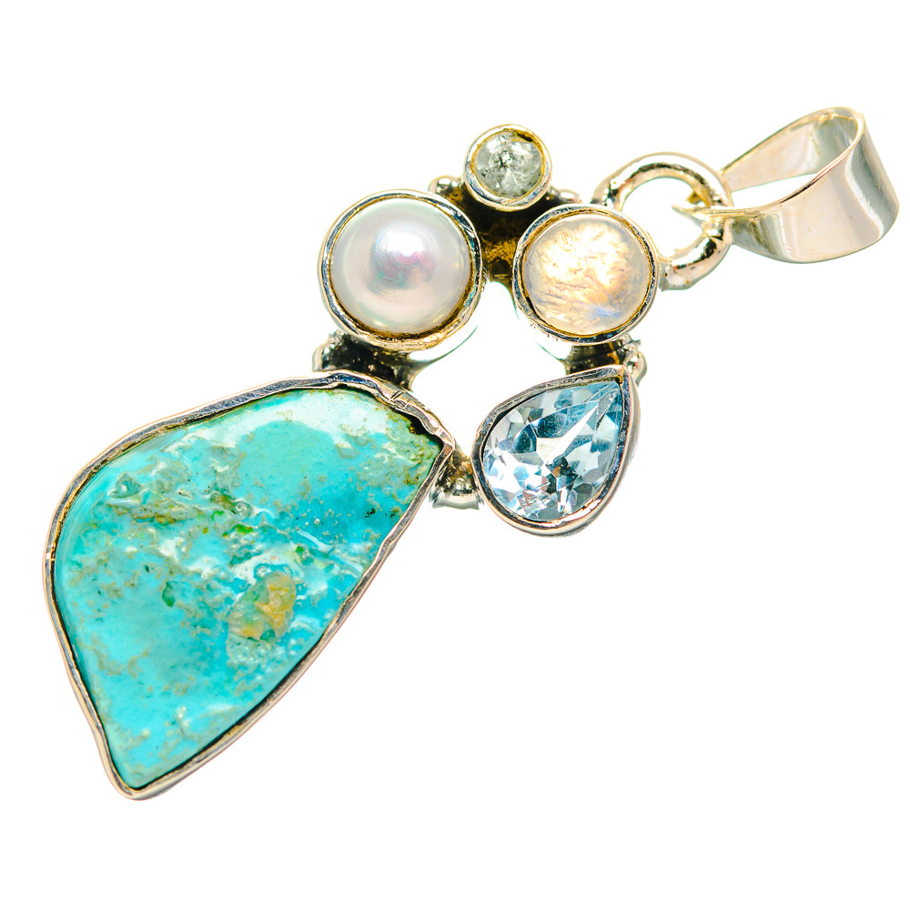 Chrysocolla Pendants handcrafted by Anasilvercos - PD32048 - Photo 2