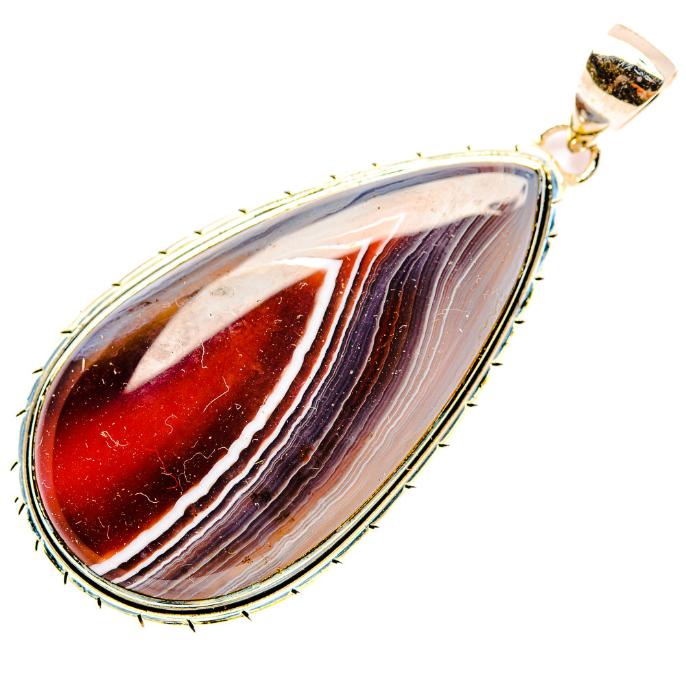 Botswana Agate Pendants handcrafted by Anasilvercos - PD32057 - Photo 2