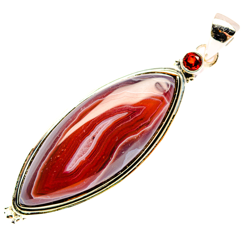 Botswana Agate Pendants handcrafted by Anasilvercos - PD32061 - Photo 2