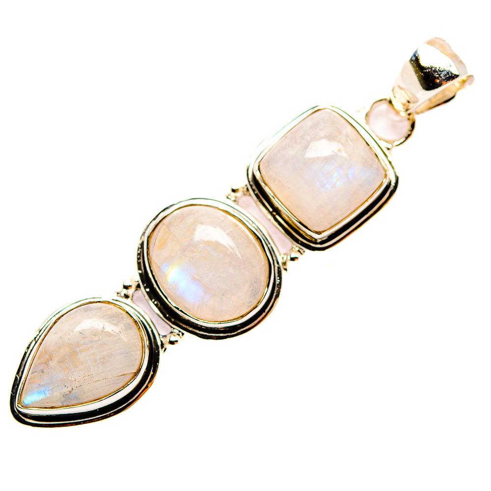 Rainbow Moonstone Pendants handcrafted by Anasilvercos - PD32064 - Photo 2