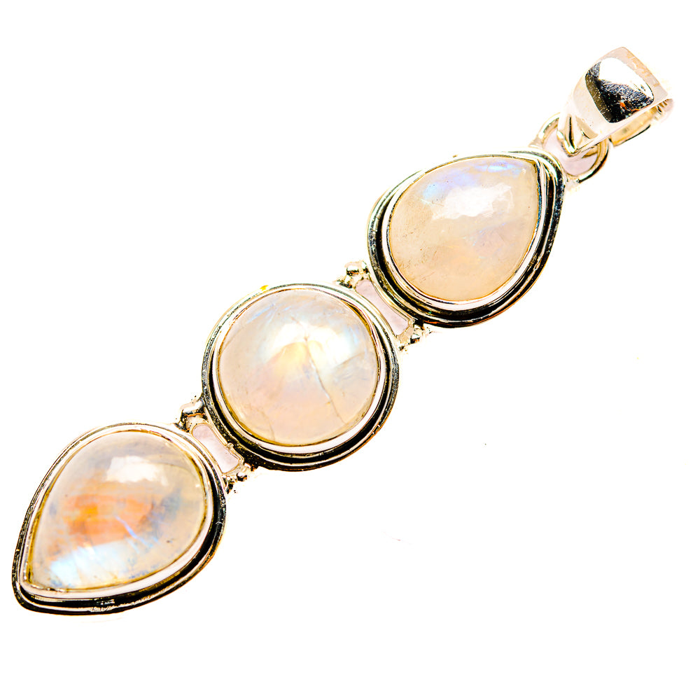 Rainbow Moonstone Pendants handcrafted by Anasilvercos - PD32067 - Photo 2