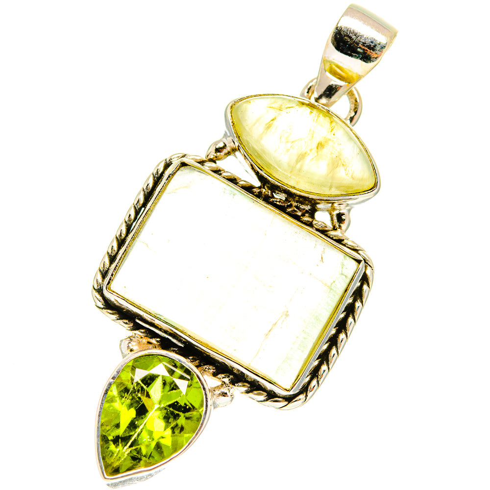 Green Fluorite Pendants handcrafted by Anasilvercos - PD3207