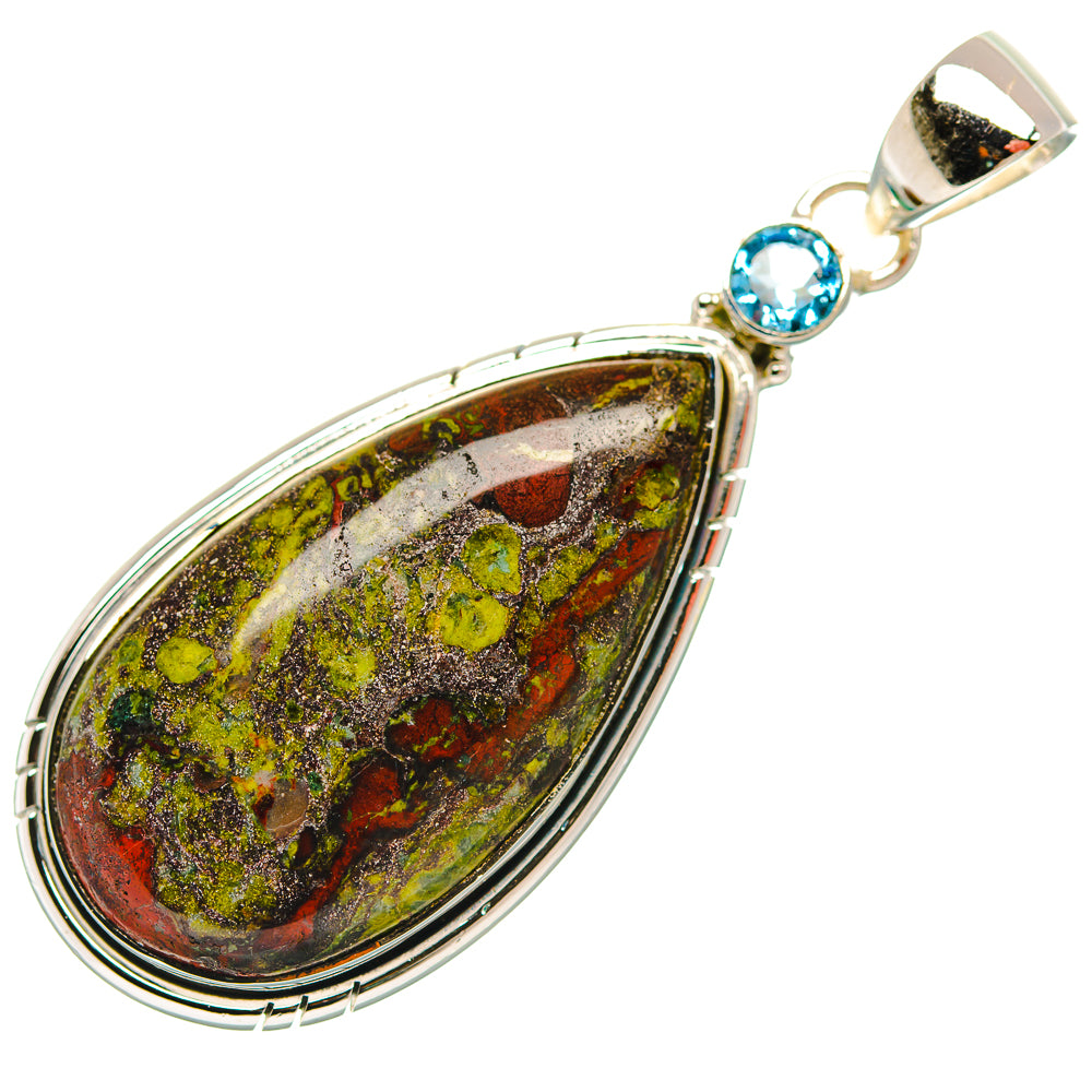 Dragon's Blood Stone Pendants handcrafted by Anasilvercos - PD32093 - Photo 2