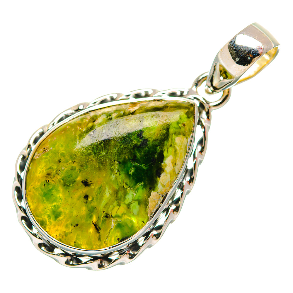 Australian Green Opal Pendants handcrafted by Anasilvercos - PD32114 - Photo 2