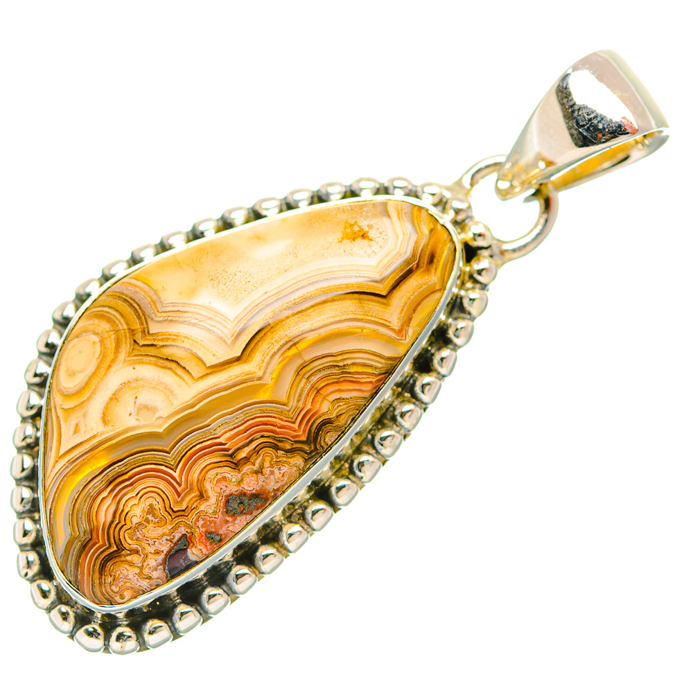 Laguna Lace Agate Pendants handcrafted by Anasilvercos - PD32118 - Photo 2