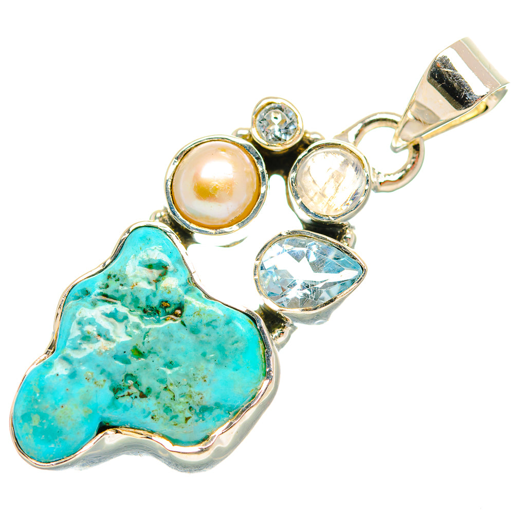 Chrysocolla Pendants handcrafted by Anasilvercos - PD32128 - Photo 2