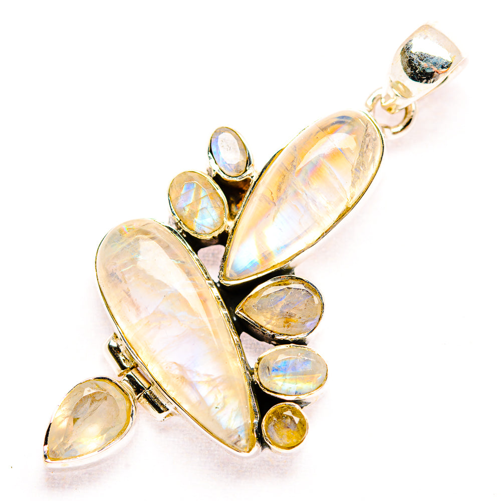 Rainbow Moonstone Pendants handcrafted by Anasilvercos - PD32138 - Photo 2