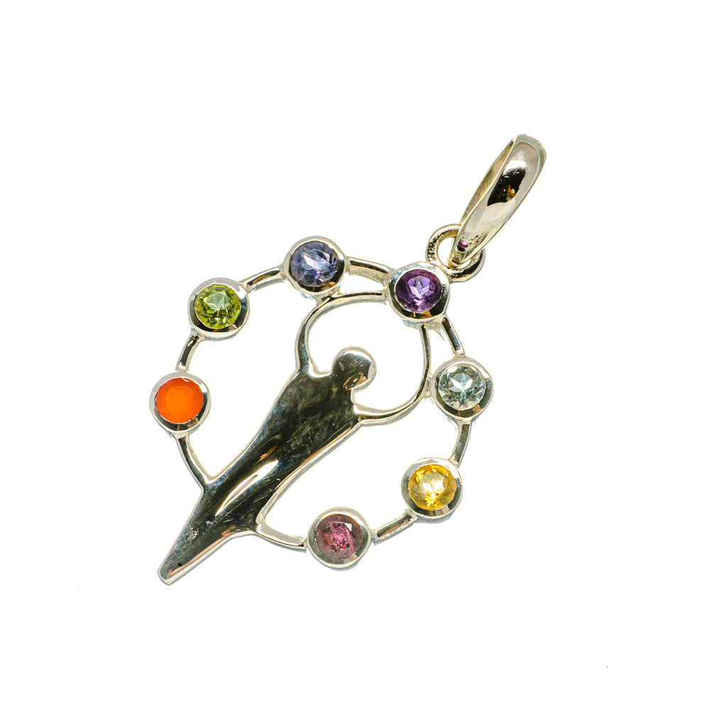 Multi-Stone Chakra Pendants handcrafted by Anasilvercos - PD731387
