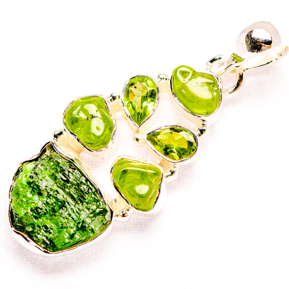 Chrome Diopside Pendants handcrafted by Anasilvercos - PD32139 - Photo 2
