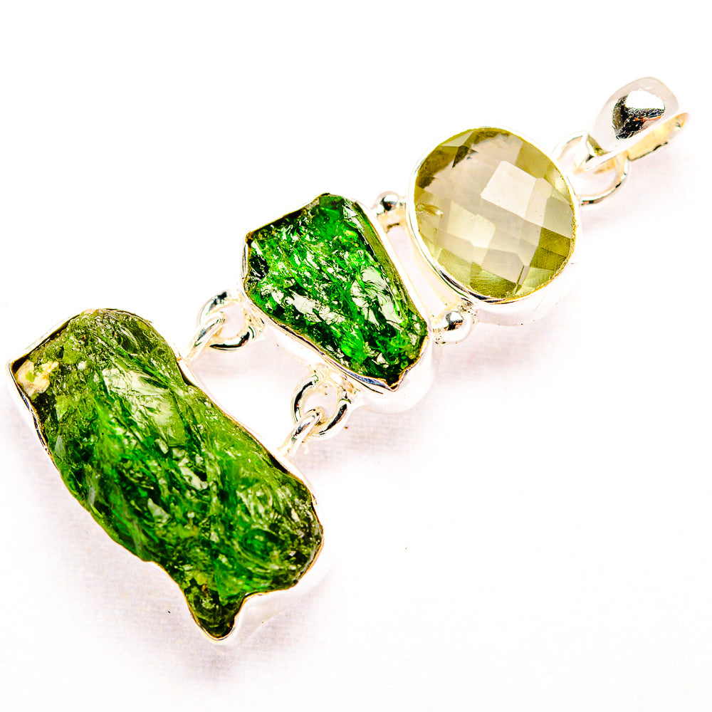 Chrome Diopside Pendants handcrafted by Anasilvercos - PD32157 - Photo 2