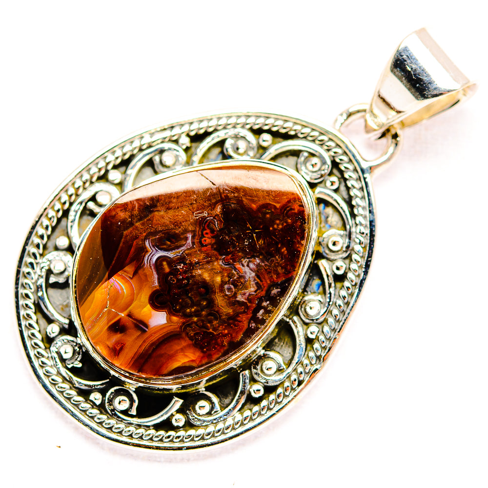 Mexican Fire Agate Pendants handcrafted by Anasilvercos - PD32165 - Photo 2