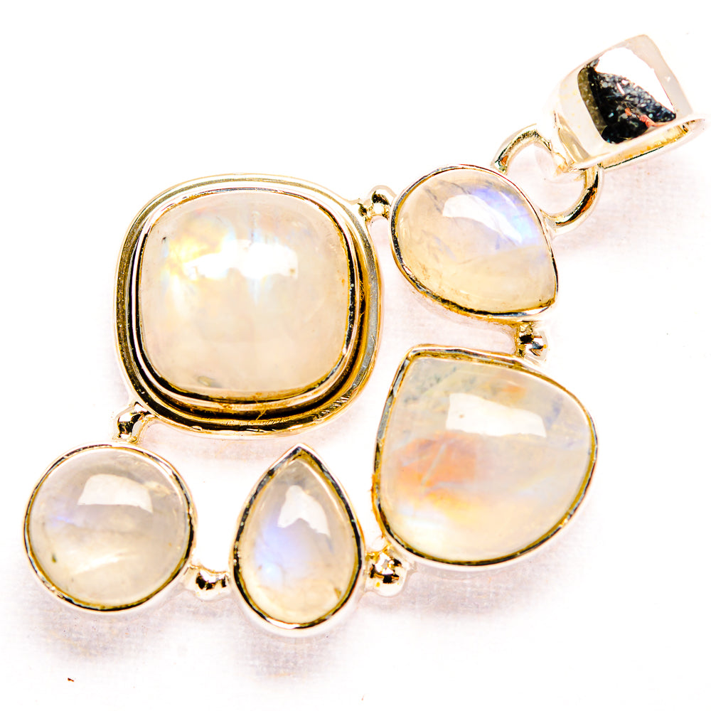 Rainbow Moonstone Pendants handcrafted by Anasilvercos - PD32166 - Photo 2