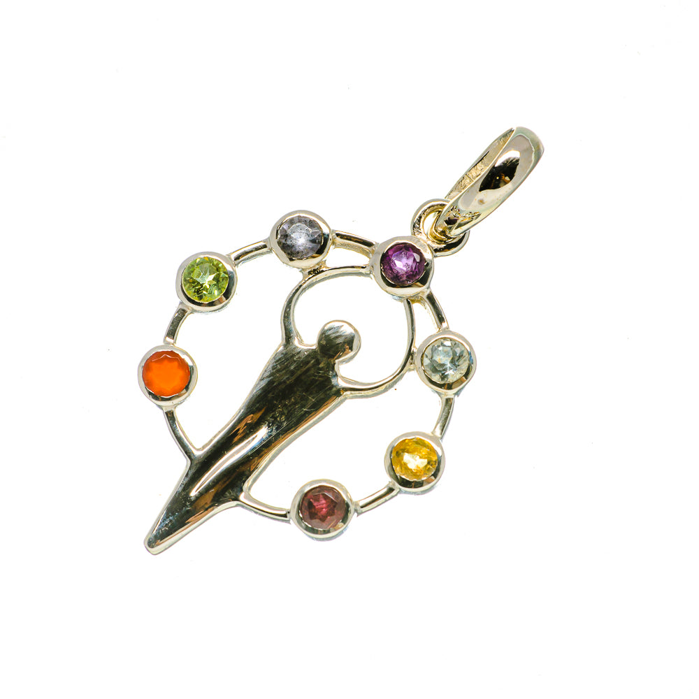 Multi-Stone Chakra Pendants handcrafted by Anasilvercos - PD731677