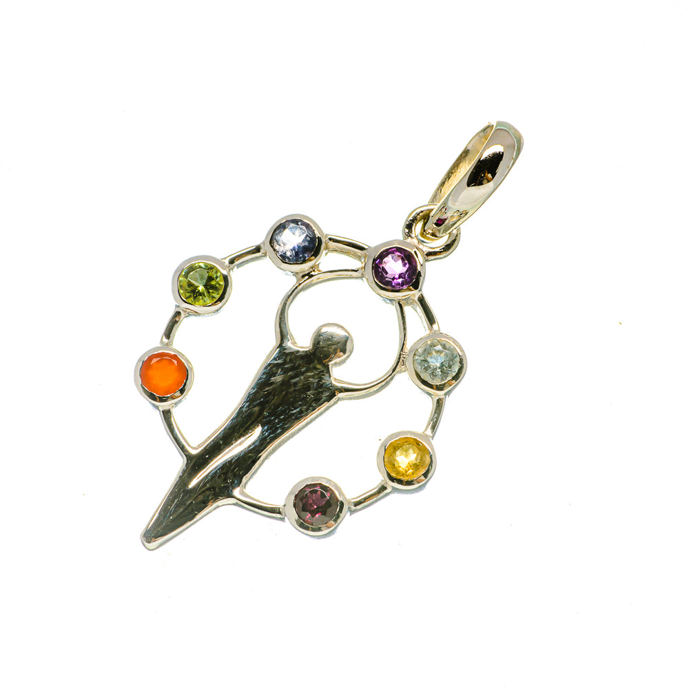 Multi-Stone Chakra Pendants handcrafted by Anasilvercos - PD731679