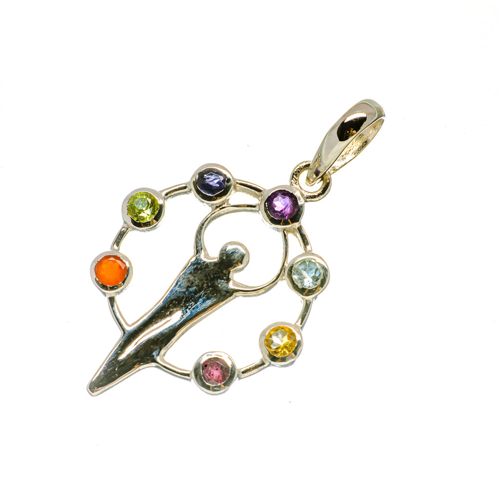 Multi-Stone Chakra Pendants handcrafted by Anasilvercos - PD731685