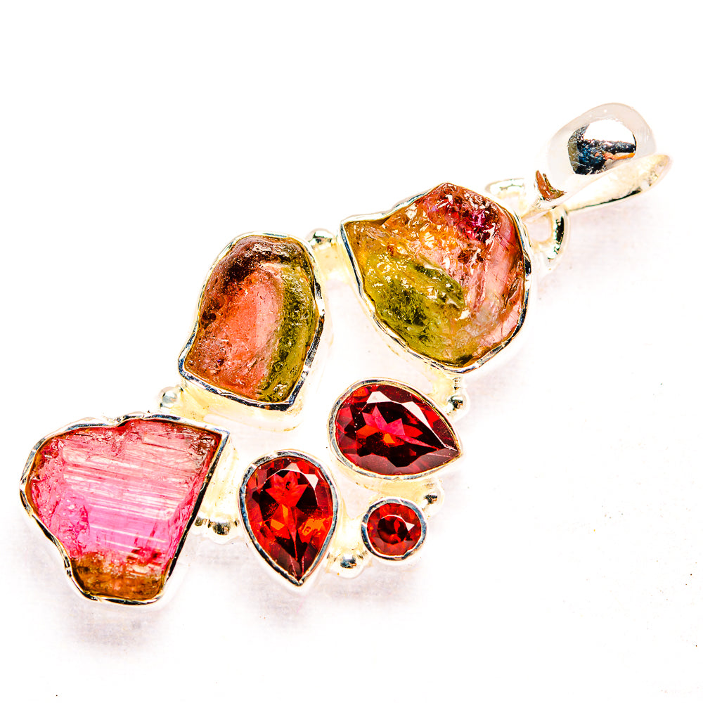 Watermelon Tourmaline Pendants handcrafted by Anasilvercos - PD32178 - Photo 2