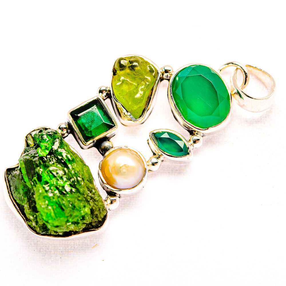 Chrome Diopside Pendants handcrafted by Anasilvercos - PD32204 - Photo 2