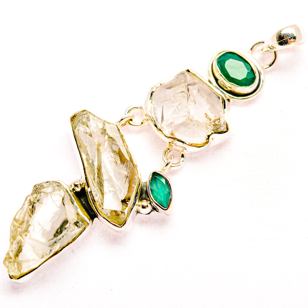 Green Amethyst Pendants handcrafted by Anasilvercos - PD32209 - Photo 2