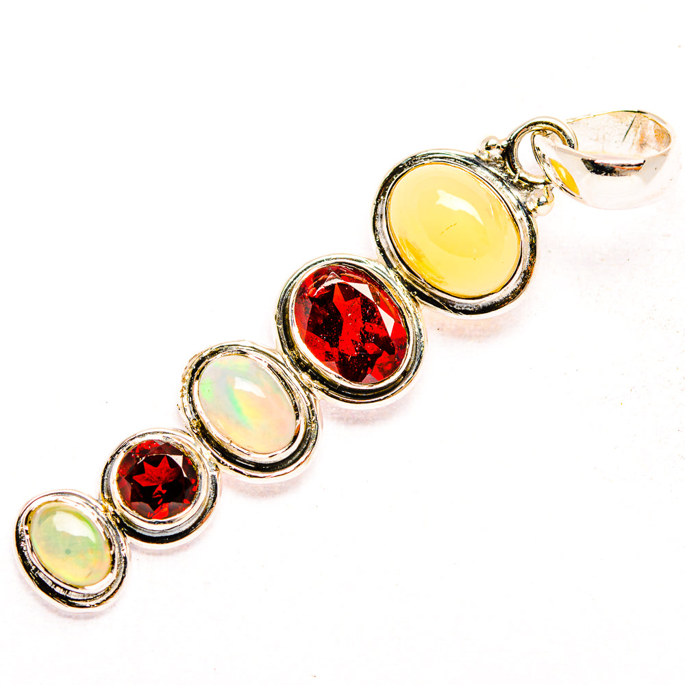 Ethiopian Opal Pendants handcrafted by Anasilvercos - PD32210 - Photo 2