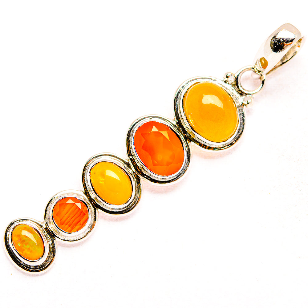Ethiopian Opal Pendants handcrafted by Anasilvercos - PD32213 - Photo 2