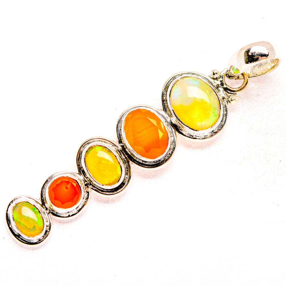 Ethiopian Opal Pendants handcrafted by Anasilvercos - PD32214 - Photo 2