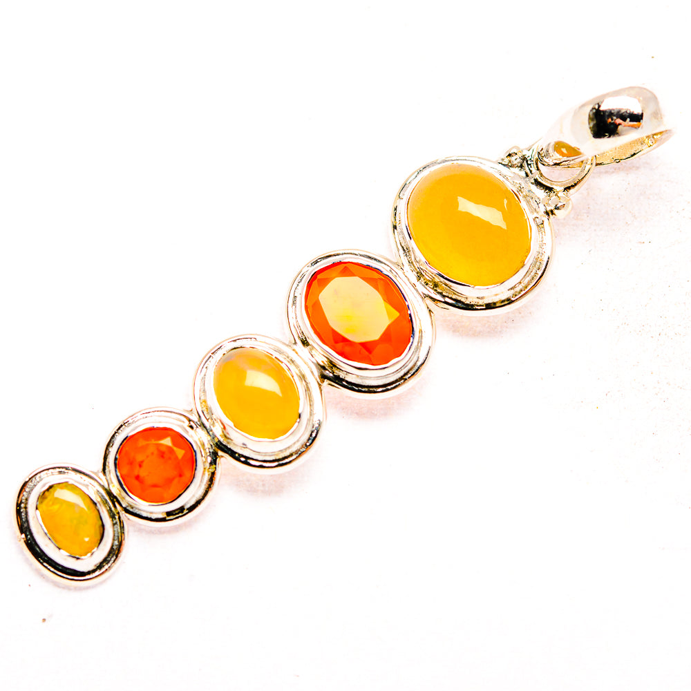 Ethiopian Opal Pendants handcrafted by Anasilvercos - PD32216 - Photo 2