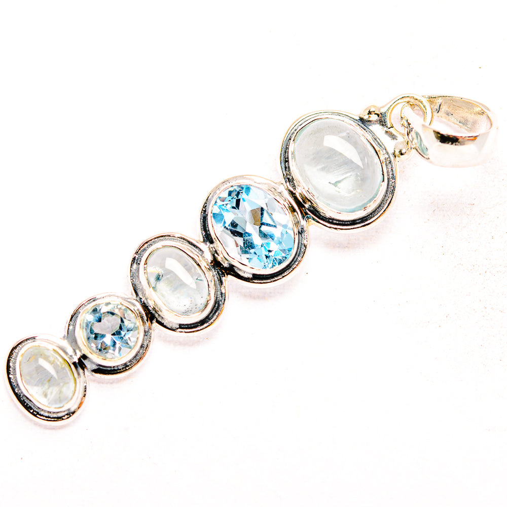 Aquamarine Pendants handcrafted by Anasilvercos - PD32225 - Photo 2