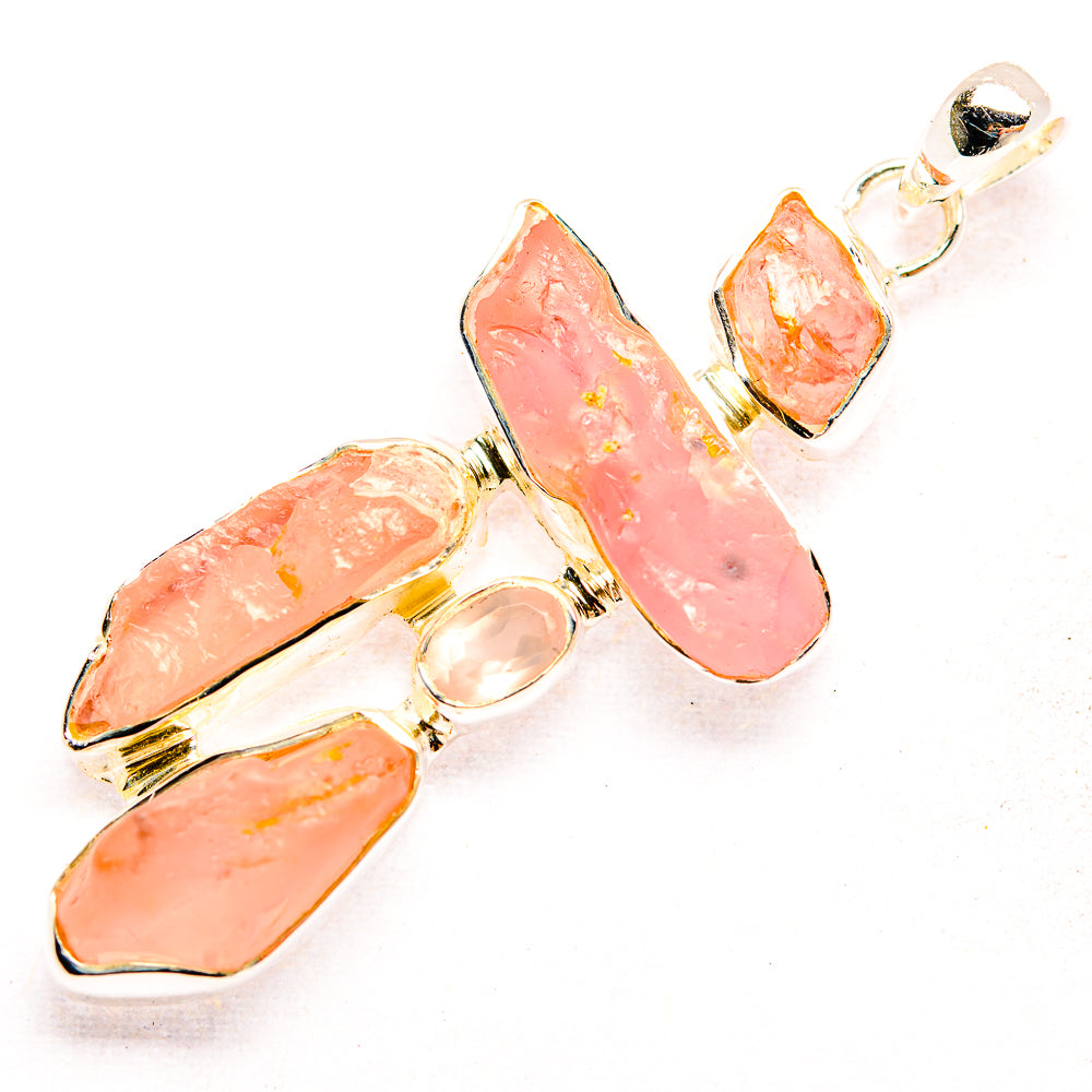 Rose Quartz Pendants handcrafted by Anasilvercos - PD32230 - Photo 2