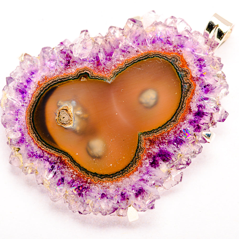 Amethyst Solar Quartz Pendants handcrafted by Anasilvercos - PD32262 - Photo 2