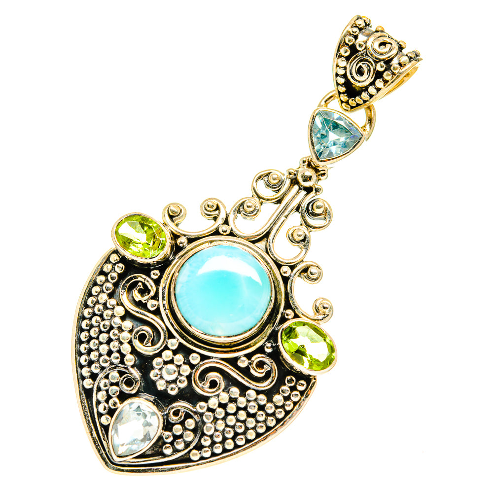 Larimar Pendants handcrafted by Anasilvercos - PD3228