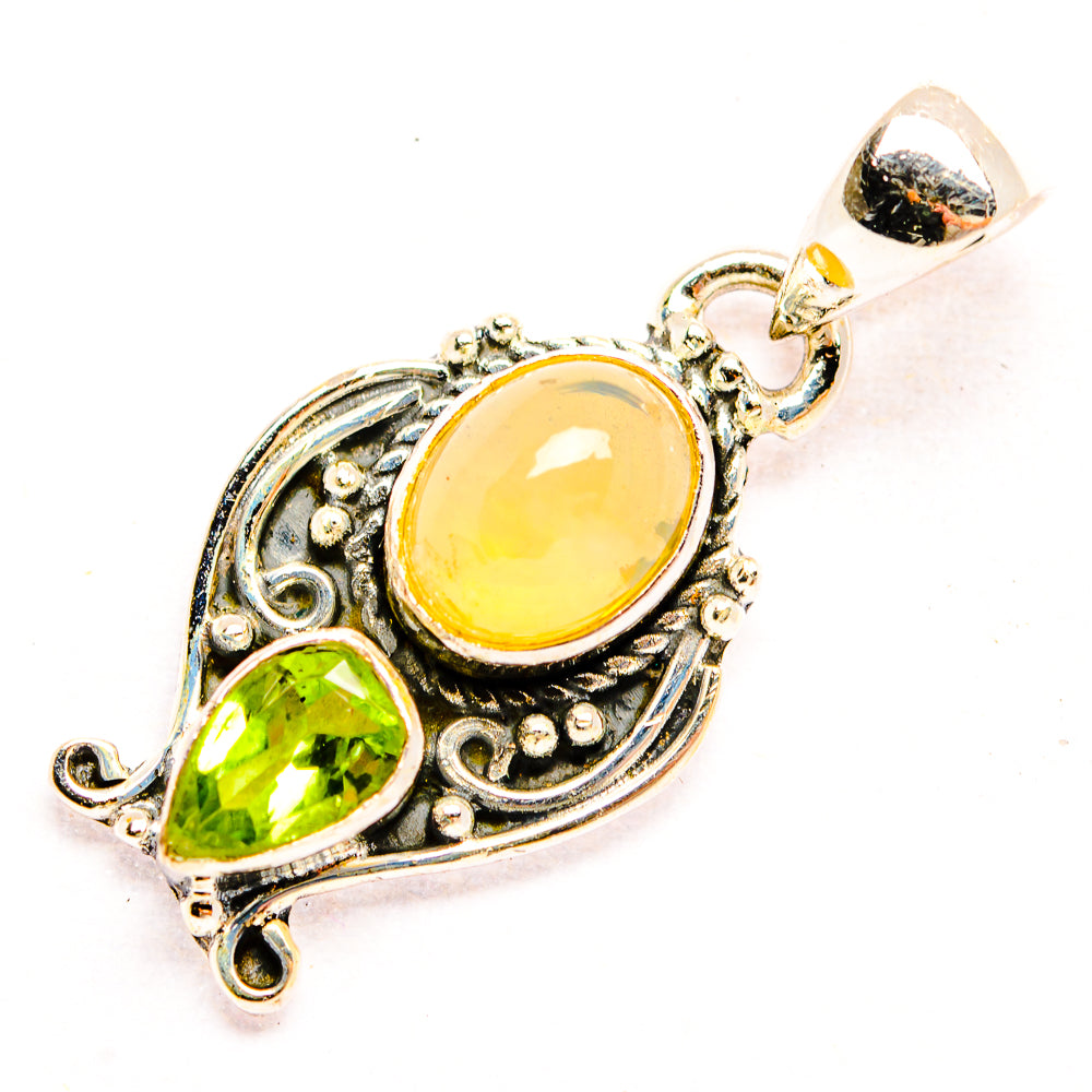 Ethiopian Opal Pendants handcrafted by Anasilvercos - PD32293 - Photo 2