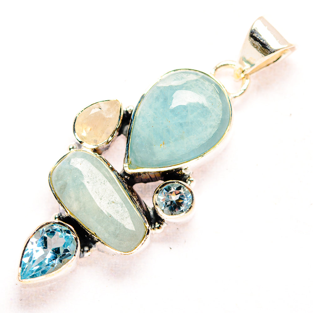 Aquamarine Pendants handcrafted by Anasilvercos - PD32298 - Photo 2