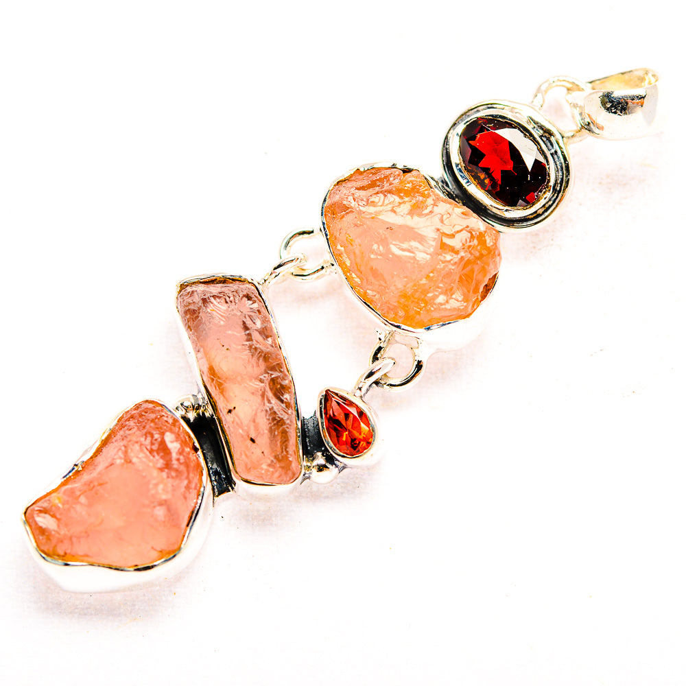 Rose Quartz Pendants handcrafted by Anasilvercos - PD32314 - Photo 2