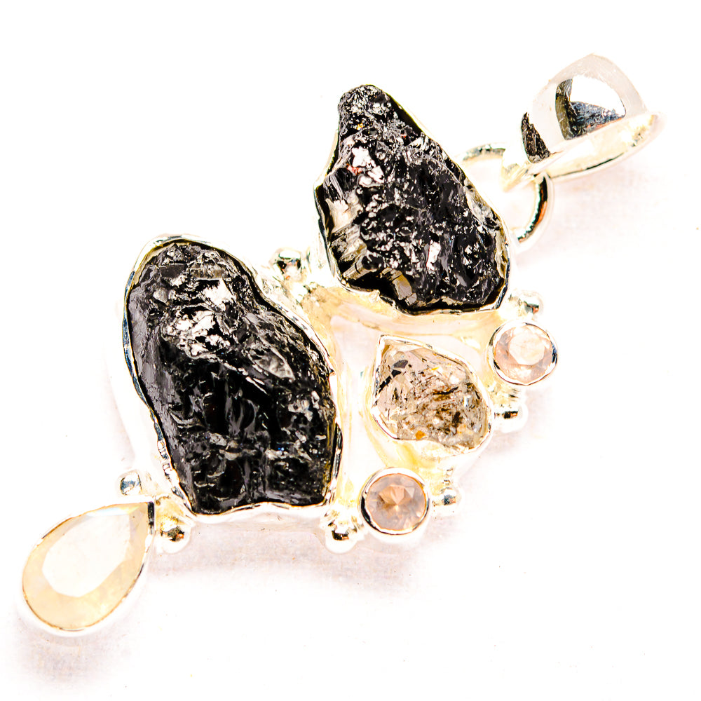 Black Tourmaline Pendants handcrafted by Anasilvercos - PD32341 - Photo 2
