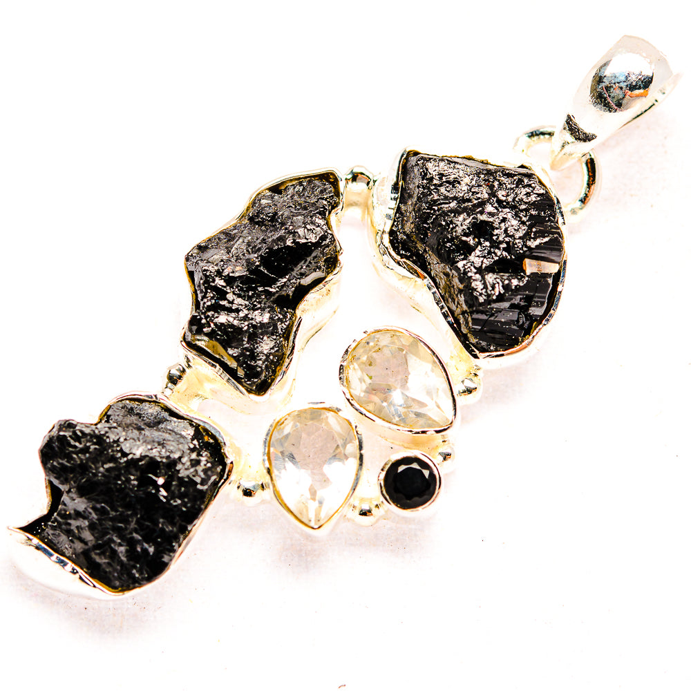 Black Tourmaline Pendants handcrafted by Anasilvercos - PD32343 - Photo 2