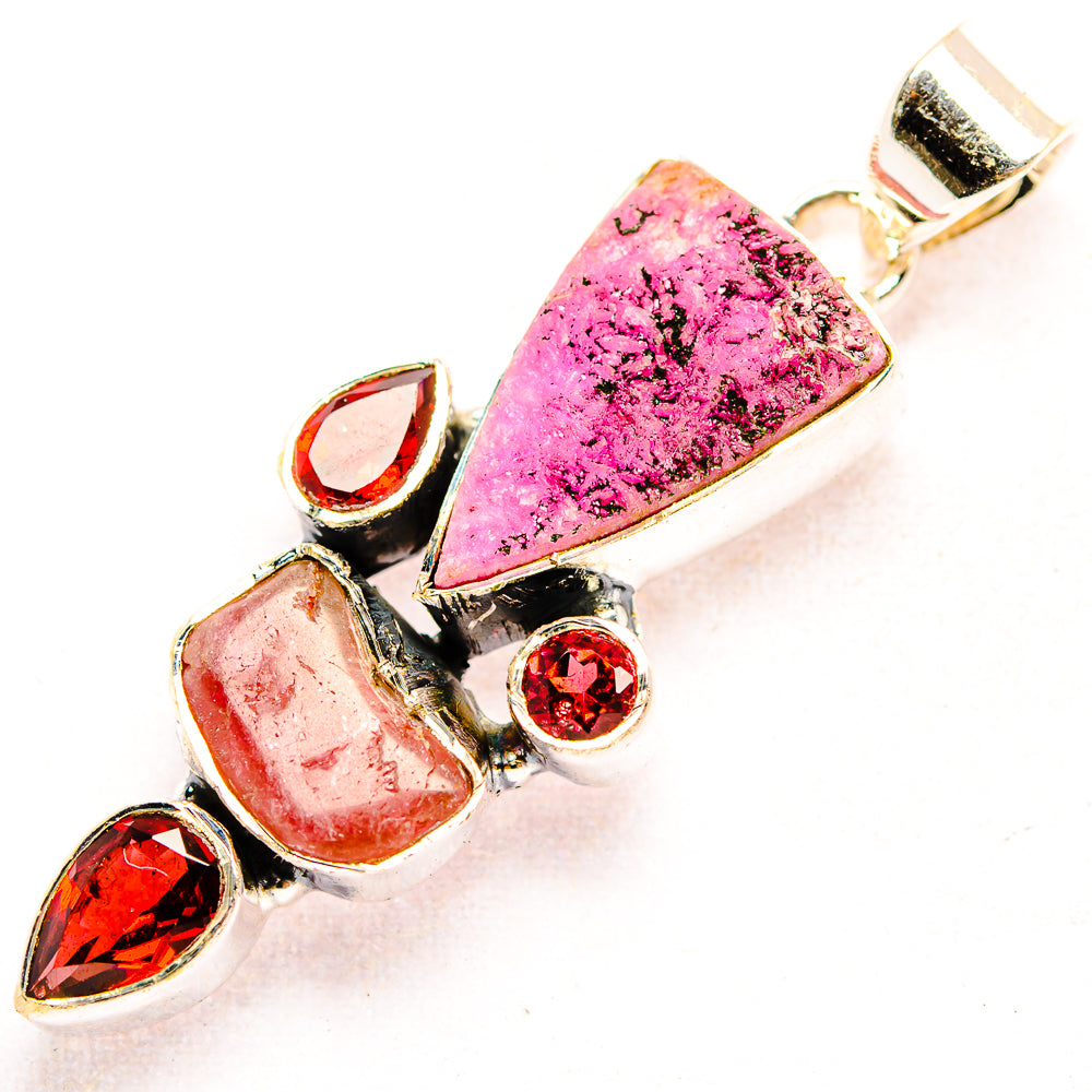 Cobalto Calcite Druzy Pendants handcrafted by Anasilvercos - PD32359 - Photo 2