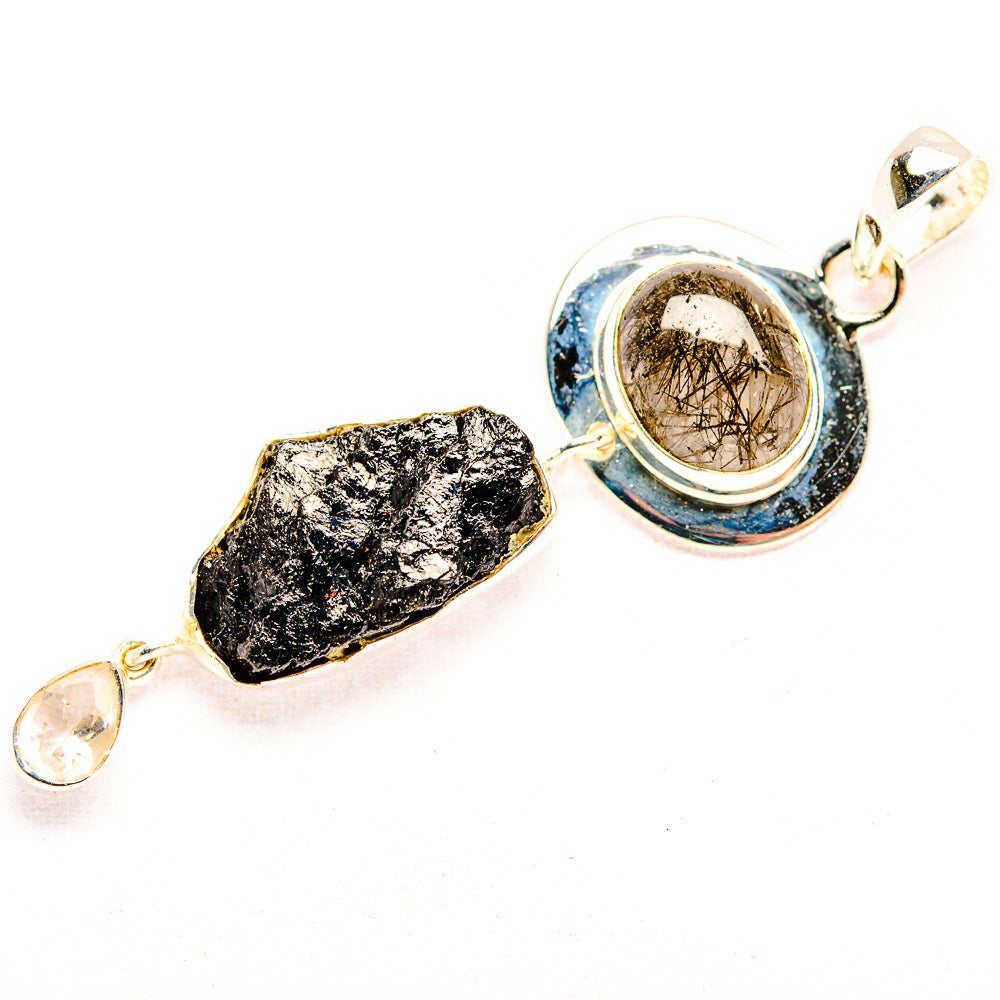 Black Tourmaline Pendants handcrafted by Anasilvercos - PD32365 - Photo 2