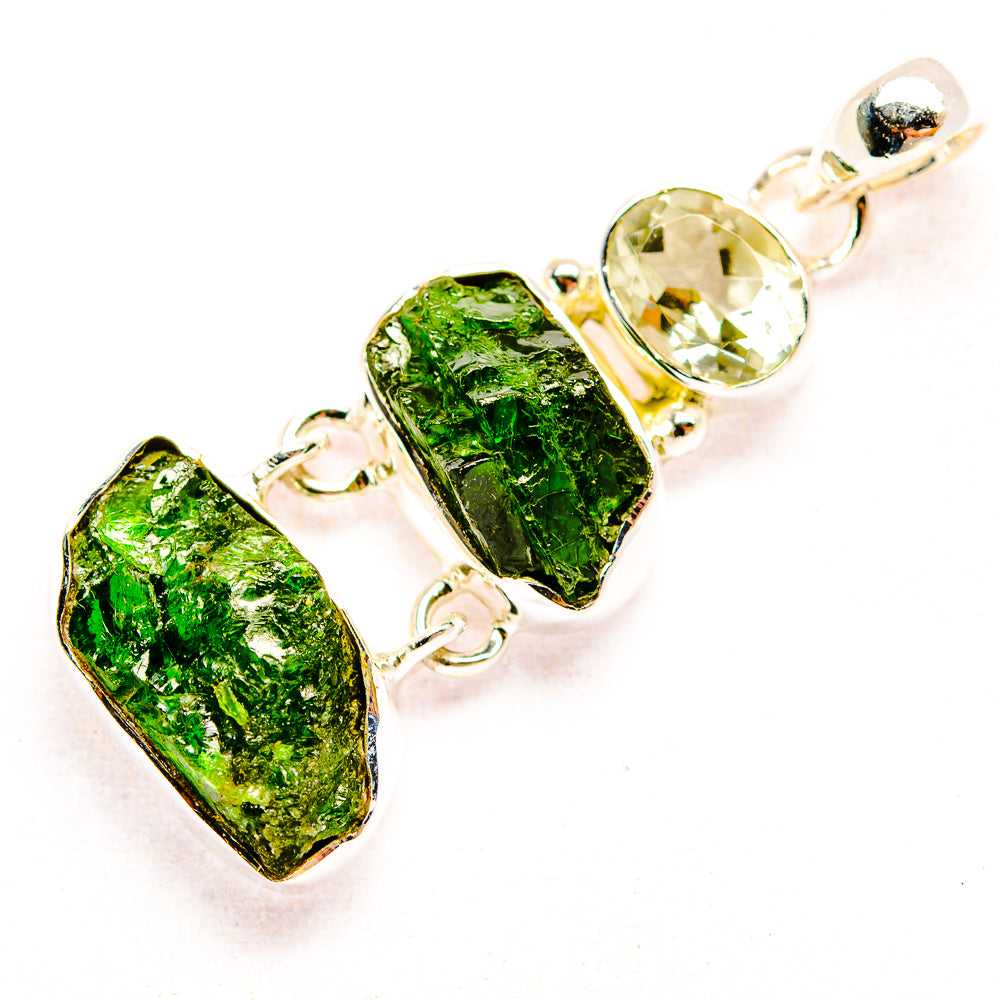 Chrome Diopside Pendants handcrafted by Anasilvercos - PD32368 - Photo 2