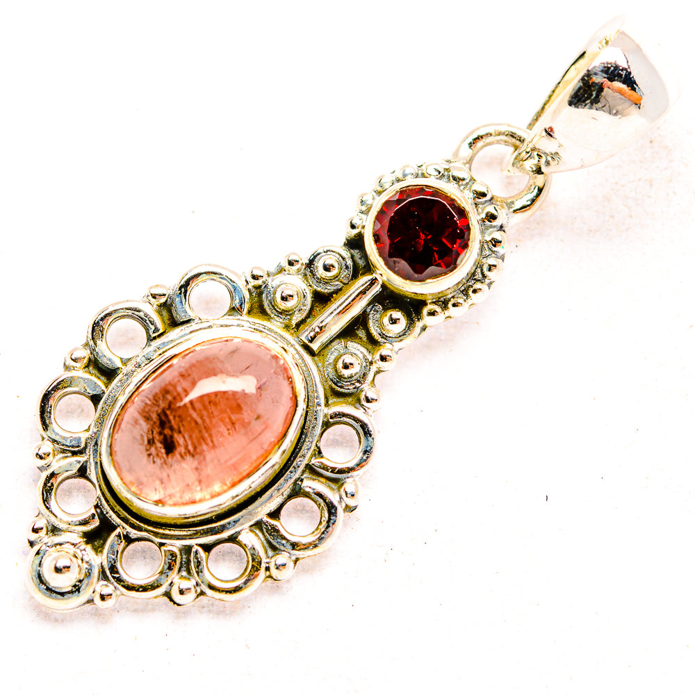 Pink Tourmaline Pendants handcrafted by Anasilvercos - PD32383 - Photo 2