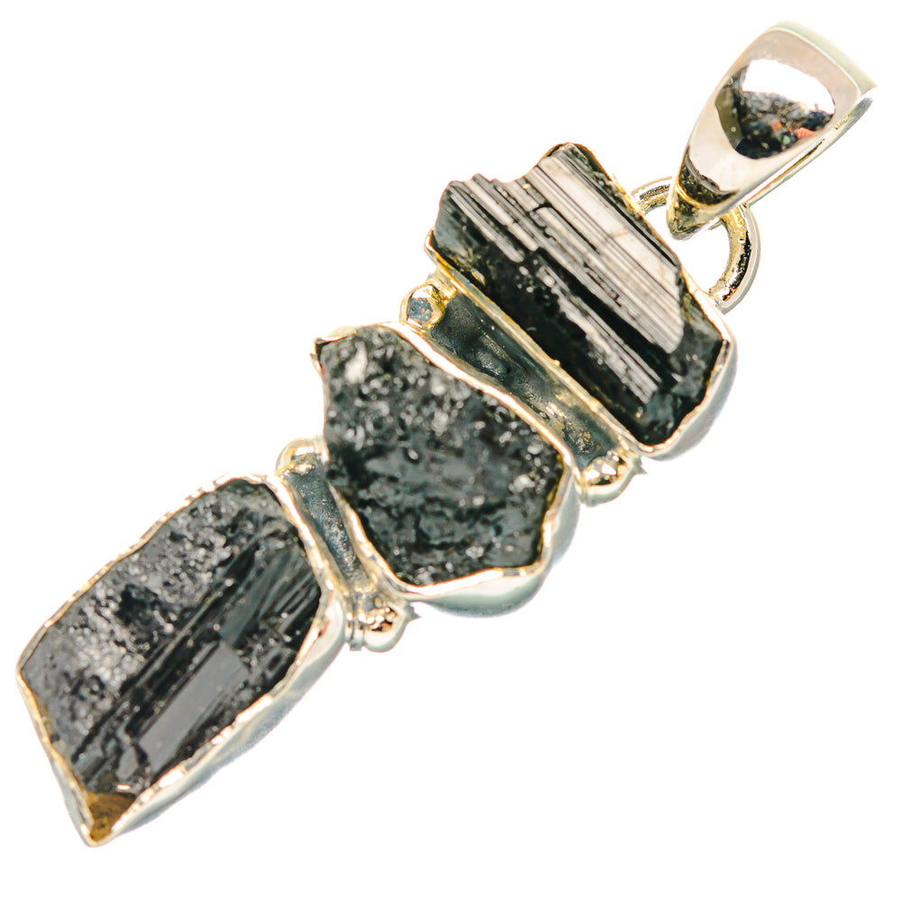 Black Tourmaline Pendants handcrafted by Anasilvercos - PD32412 - Photo 2