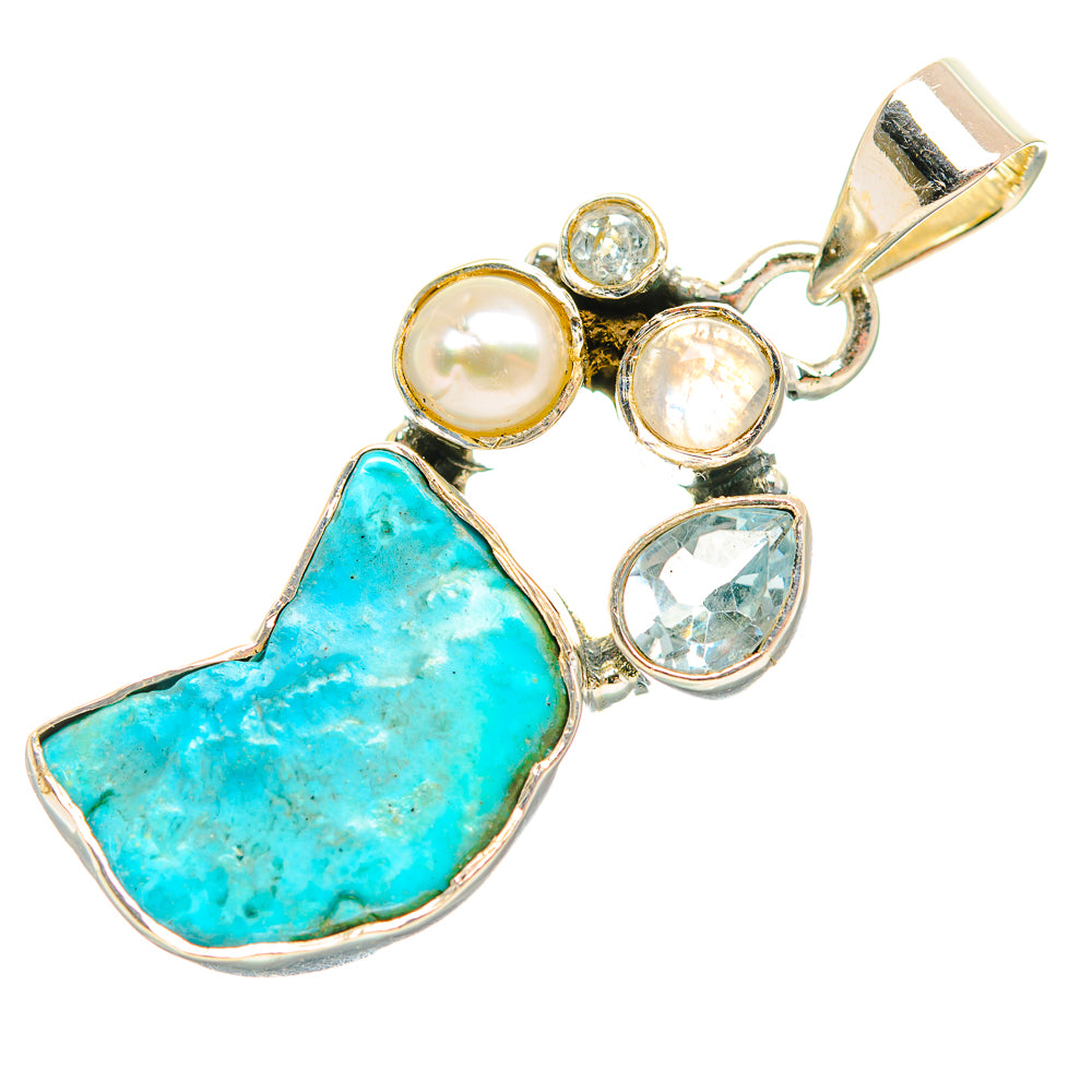 Chrysocolla Pendants handcrafted by Anasilvercos - PD32413 - Photo 2