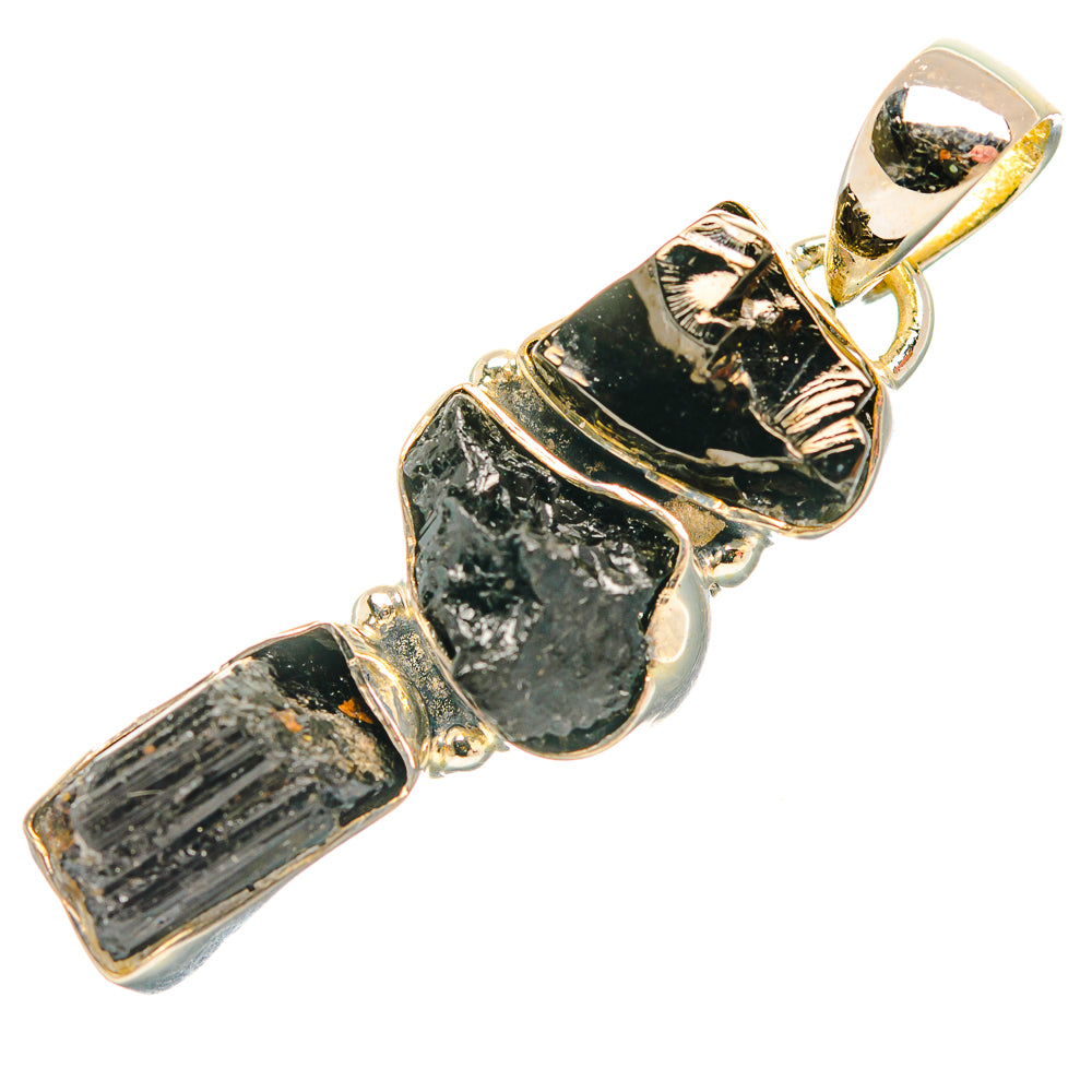 Black Tourmaline Pendants handcrafted by Anasilvercos - PD32419 - Photo 2