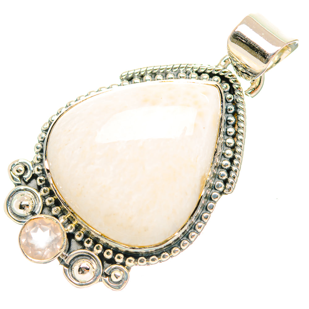 White Scolecite Pendants handcrafted by Anasilvercos - PD32422 - Photo 2