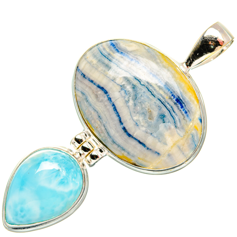 Blue Scheelite Pendants handcrafted by Anasilvercos - PD32454 - Photo 2