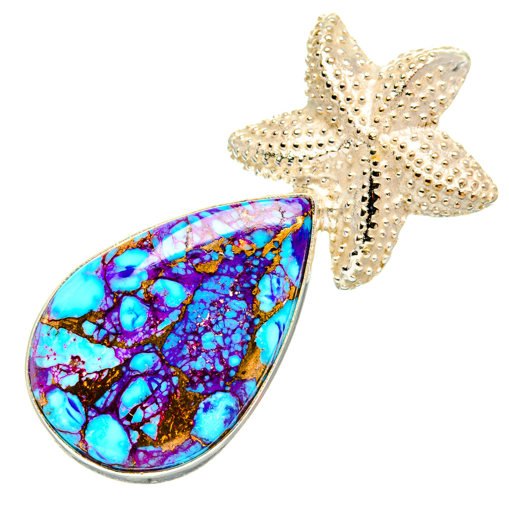 Purple Copper Composite Turquoise Pendants handcrafted by Anasilvercos - PD32482 - Photo 2