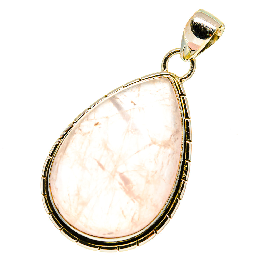 Rose Quartz Pendants handcrafted by Anasilvercos - PD3252