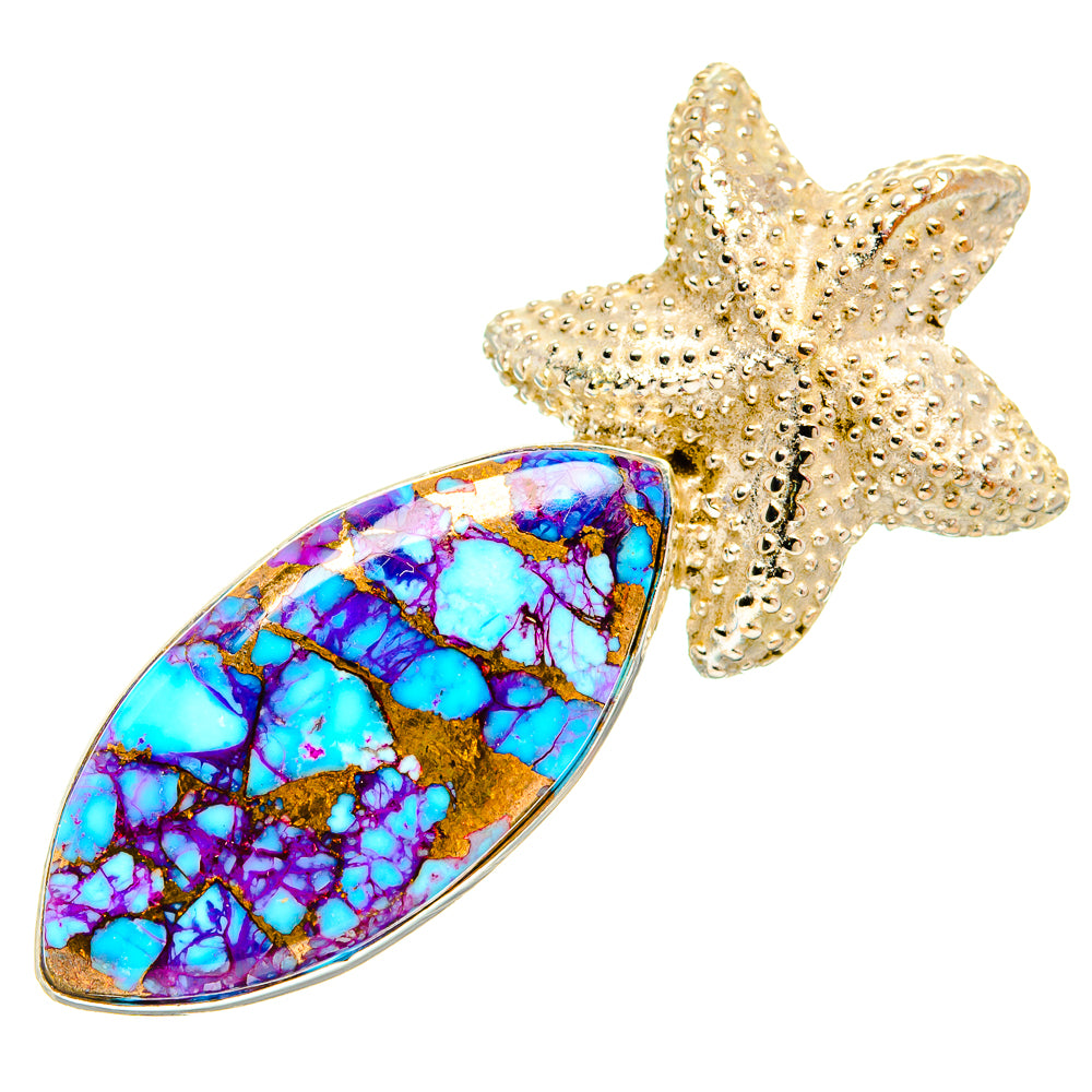 Purple Copper Composite Turquoise Pendants handcrafted by Anasilvercos - PD32562 - Photo 2