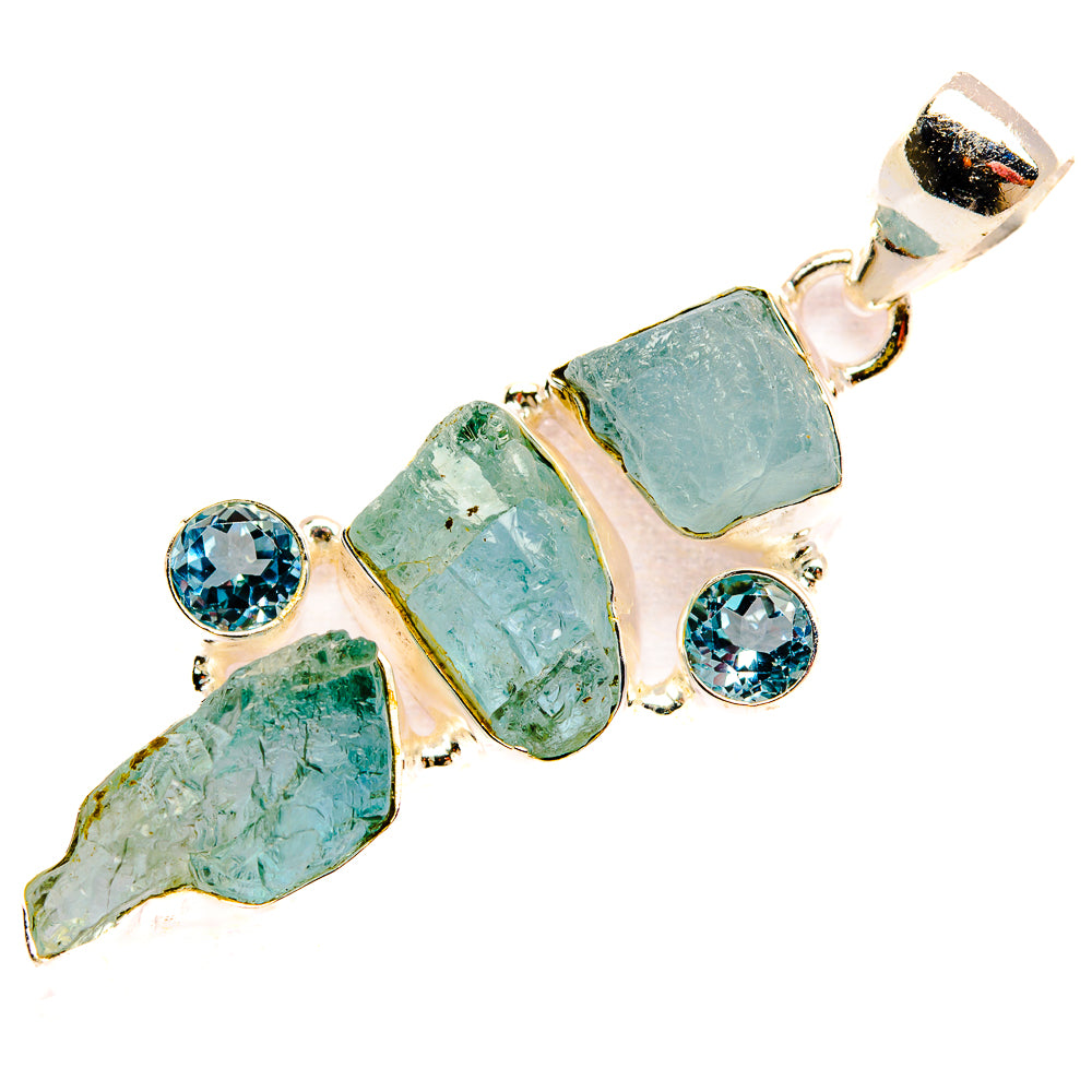 Aquamarine Pendants handcrafted by Anasilvercos - PD32581 - Photo 2