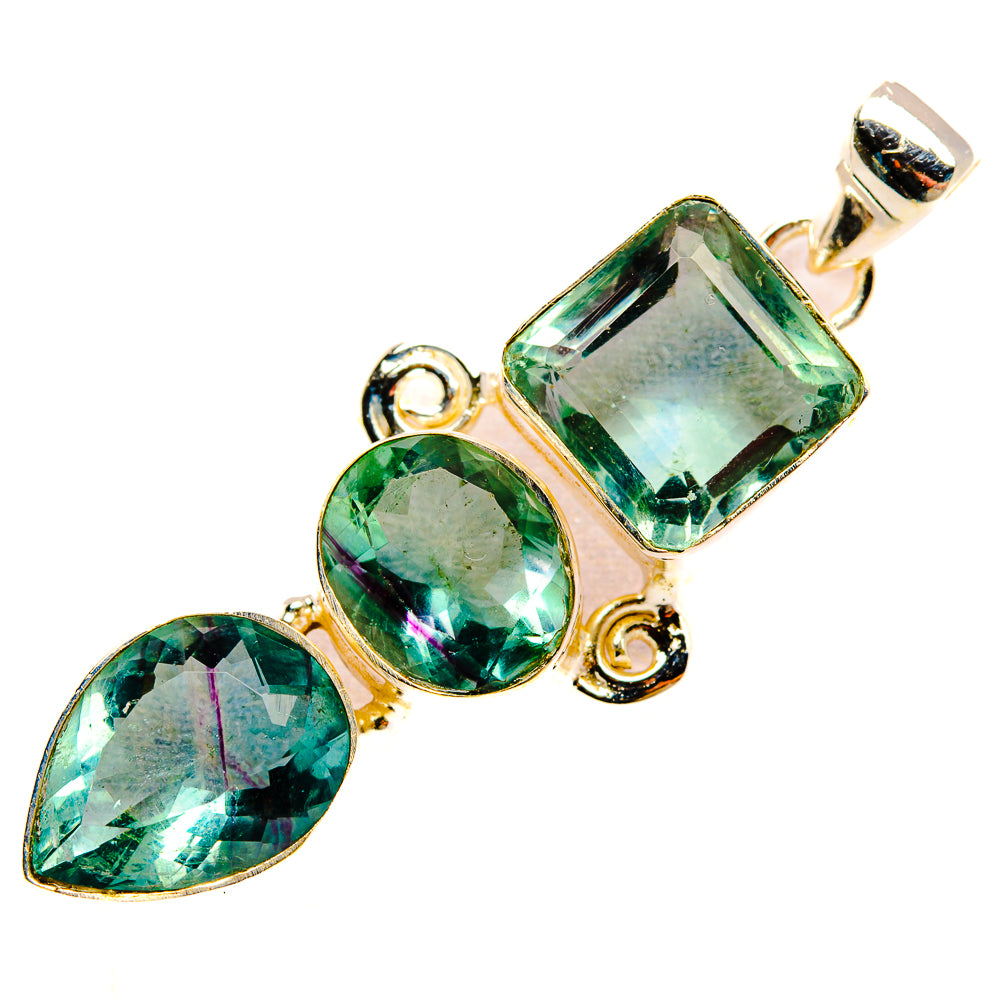 Green Fluorite Pendants handcrafted by Anasilvercos - PD32584 - Photo 2